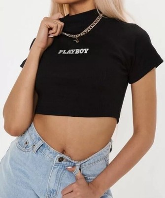 Neck Rib Cropped Tshirt 