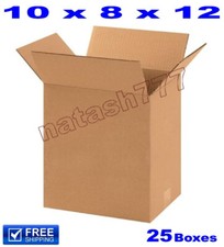 25 - 10x8x12 Cardboard Boxes 32-ECT Mailing Packing Shipping Corrugated Carton