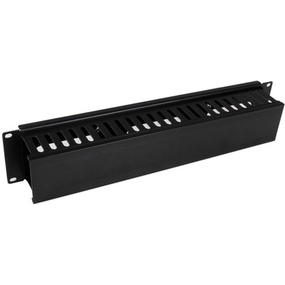 StarTech.com Horizontal 2U Server Rack Cable Management Finger Duct w/ Cover ...