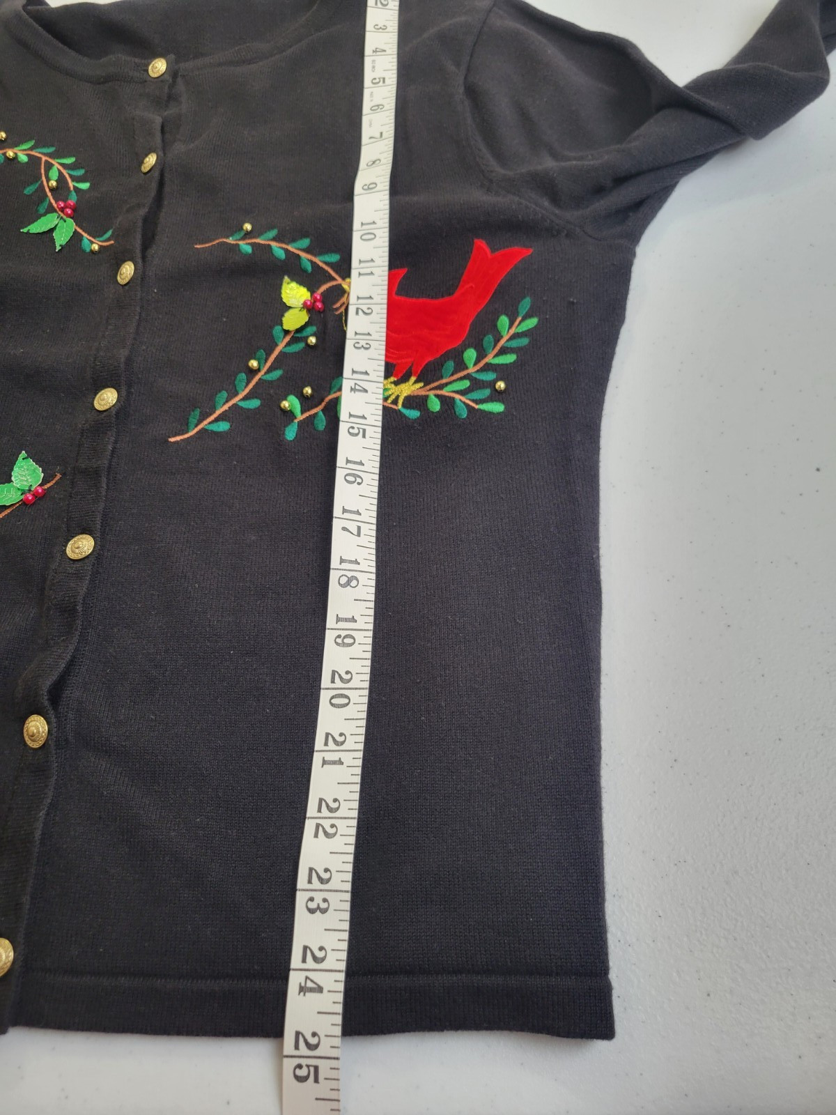 Classic Elements Black Cardinal Holly Embellished… - image 4