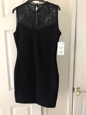 Zara Trafaluc Black Lace Dress, Lined, Large