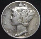 1940-P 10C Mercury Dime 90% Silver 21ooh0806