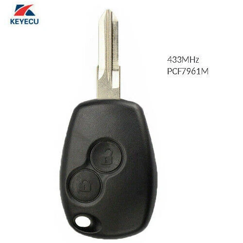 Remote Key Fob 2B 433MHz PCF7961M HITAG AES Chip for Renault Logan Sandero 2013+ Foto 2 de 4