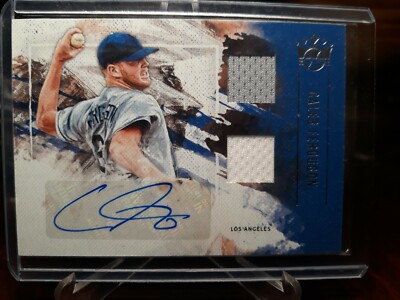 2019 Diamond Kings Dual Material Signature Caleb Ferguson Los Angeles Dodgers...