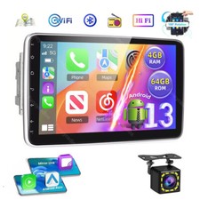 4 64GB 10.1" Rotatable Android 13 Apple Carplay Car Stereo Radio Double 2DIN GPS