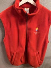 Vintage Salt Lake 2002 Olympics Full Zip Fleece Vest Jacket Medium