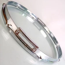 European 13 5/8"Chrome-Brass Stick-Chopper 8Lug Snare Drum Resonant Rim/Hoop COB