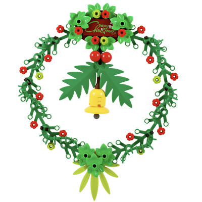 Großer Weihnachtskranz - Festliche Weihnachtsdeko - 15x19cm | Alle Teile LEGO