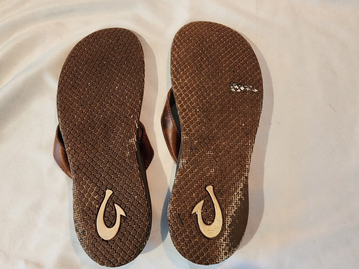 Olukai Women's Paniolo Natural/Natural Flip Flop Comfort Sandal