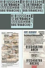 Echelon Decals-356022 x 1/35 US OIF Battleboard Alphanumerics Pt1