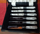 Sheffield England Set of 6 Belvin Dessert Knives Vintage Never Used Original Box — photo 2
