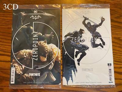 2x BATMAN vs SNAKE EYES  FORTNITE ZERO POINT #3  Comic SEALED~VARIANT C & D 2021
