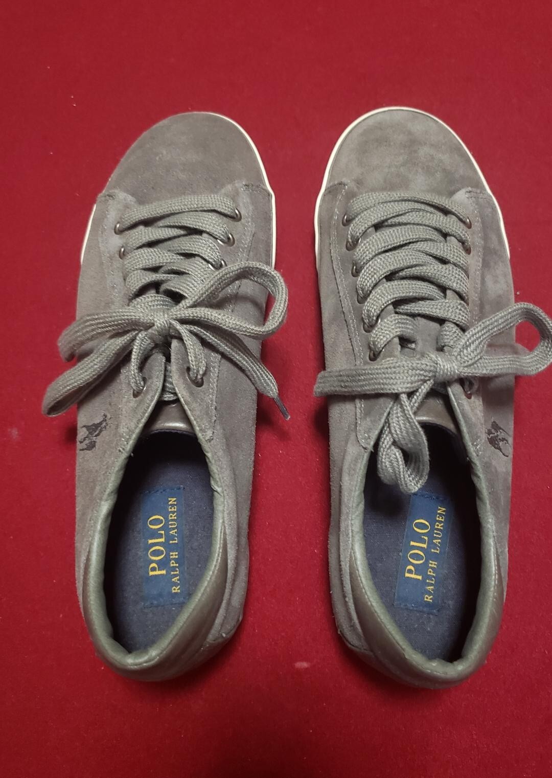 Polo Ralph Lauren scarpe pony in pelle scamosciata da uomo taglia 9 5 M