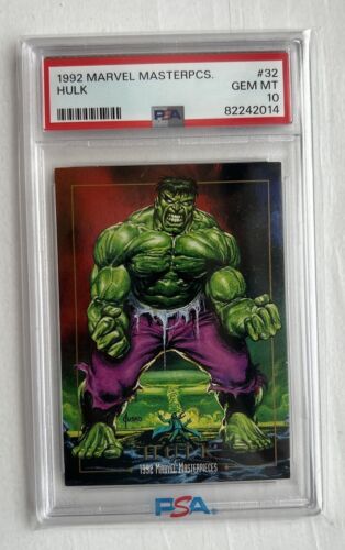 1992 Marvel Masterpieces #32 Hulk PSA 10 Gem Mint - Picture 1 of 2
