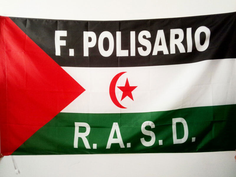 Drapeau Sahara Occidental Libre 150x90 cm en Polyester Résistant pour Mât