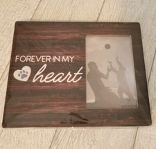 Woodgrain Pet Remembrance Photo 8x10 Frame For 4x6 Photo Hang Or Desk