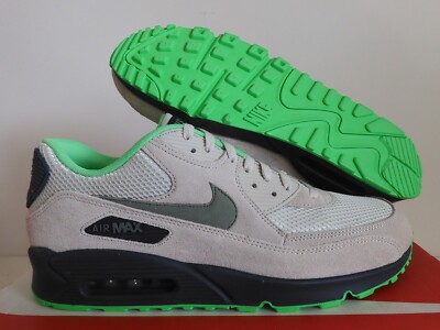 NIKE AIR MAX 90 ESSENTIAL LIGHT BONE BROWN-POISON GREEN SZ 14 RARE! [537384-043]