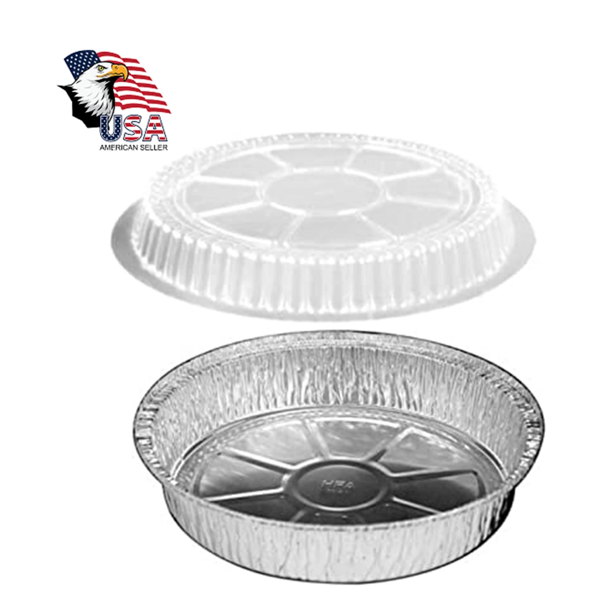 Disposable Aluminum Foil Pan Baking Oven Safe Round 7' with Dome Clear Lids