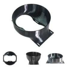 Antminer S17 S18 S19 S21 Air Duct Adapter 2x120mm to 200mm/8" Dual Fan Exhaust