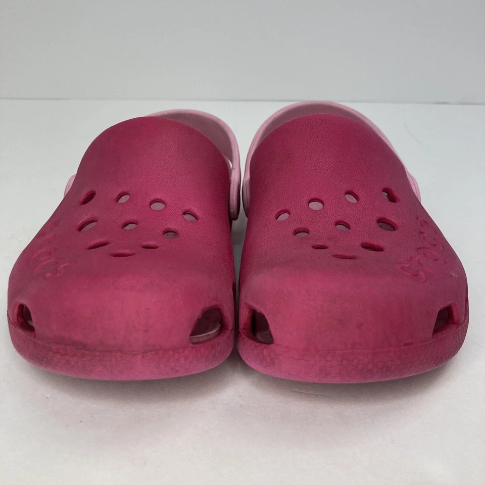 Crocs Electro Slip On Clogs Pink Kids Size J1 Water Shoes Sandal - Image 4 of 4