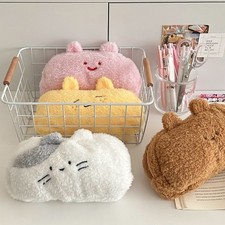 Cartoon Plush Pencil Case Korean Style Cute Fashionable Large Capacity Pen Bag