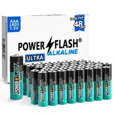 48 Count AAA Batteries - Ultra Long-Lasting Alkaline, Leakproof, 10-Year Shelf L