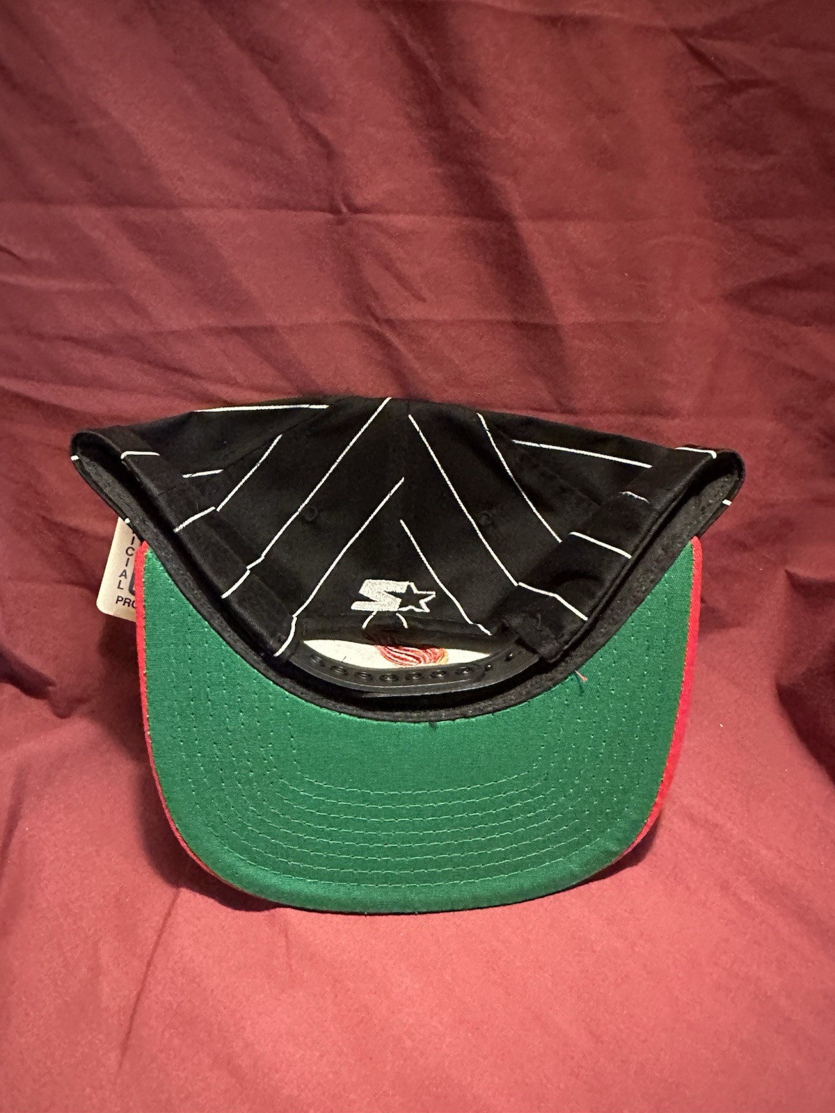 Vintage 90s  New Old Stock W Tags Miami Heat Starter Pinstripe Hat Hard To Find image 2