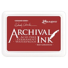 Archival Ink Pads Designer Series Red Geranium Permanent Stamping Ink Pad