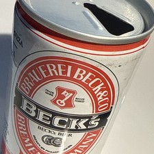 80er Bierdose Dose Beercan Can 11.2/11.5 FL OZ Beck's Bier Export ge&ouml;ffnet LEER