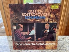 ROSTROPOVICH cello - SVIATOSLAV RICHTER piano - SCHUMANN Concertos - DG ST LP