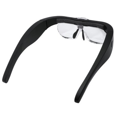 Rechargeable Glasses Magnifier 1.5X 2.5X 3.5X 5.0X Read Watch Jeweler Repairing