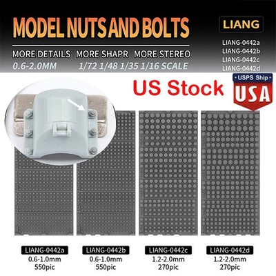 LIANG-0442 Model Nuts & Bolts 0.6-2.0MM 1/72 1/48 1/35 1/16 Simulation Model DIY