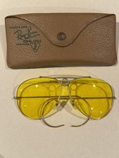 Vintage,1960s, Ray- Ban. Bausch & Lomb Bullet Hole, Aviator Shooter Sunglasses
