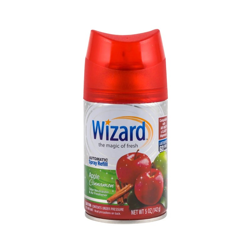 3x Wizard Refill Air Freshener Apple Cinnamon 5oz 3390₽