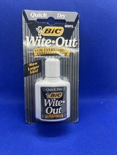Vtg 1993 Bic Wite Out Correction Fluid White Made in USA New Sealed Prop NOS