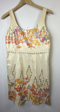 Free People medium large the big bang shimmer dress festival bohemian tiered