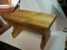 6" Handcrafted Wooden Step Stool, 6" high, Solid Top, Early American Stain
