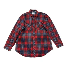 Vintage Big Smith Quilt Lined Flannel Jacket Shacket Plaid Men Size Large