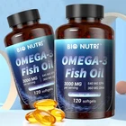 Fish Oil Omega 3 Supplements Fatty Acid Sports Research Liquid 3000mg EPA & DHA