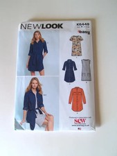 New Look N6449 Misses’ Easy Shirt Dress and Knit Dress Size 8 to 20 pattern.