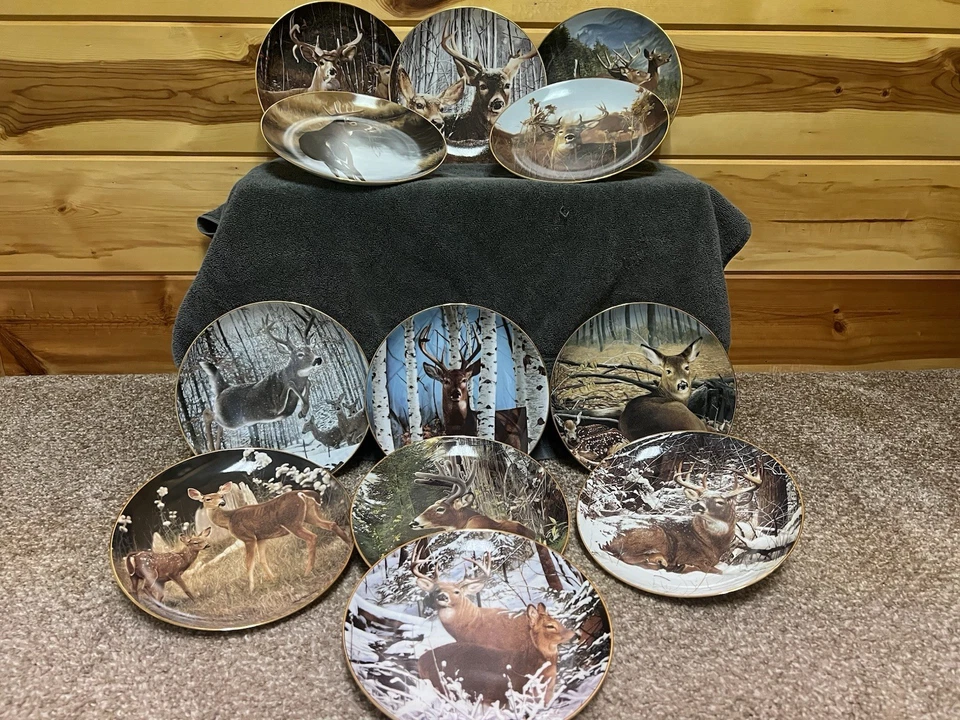 1992 Danbury Mint Pride of the Wilderness Deer Plates Set of 10 Bob Travers. - Image 2 of 2
