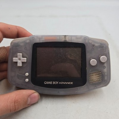 Nintendo Game Boy Advance GBA Glacier Handheld Console Tested & Working - read