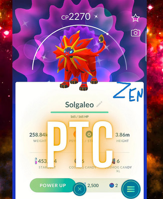 Pokémon - Shiny Solgaleo - P T C - 80k stardust - Please see description