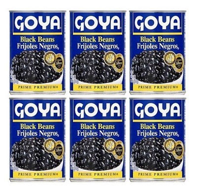 Goya Black Beans Frijoles Negros 6 Pack