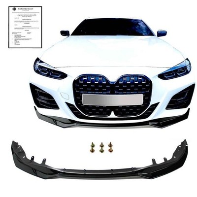 JOM Front Spoiler Lippe schwarz ABE* passend für BMW 4er G22 G23 G26 Stoßstange