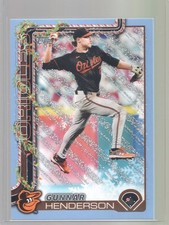 2025 Topps Holiday - Gunnar Henderson Light Blue Glitter #H18 - Orioles