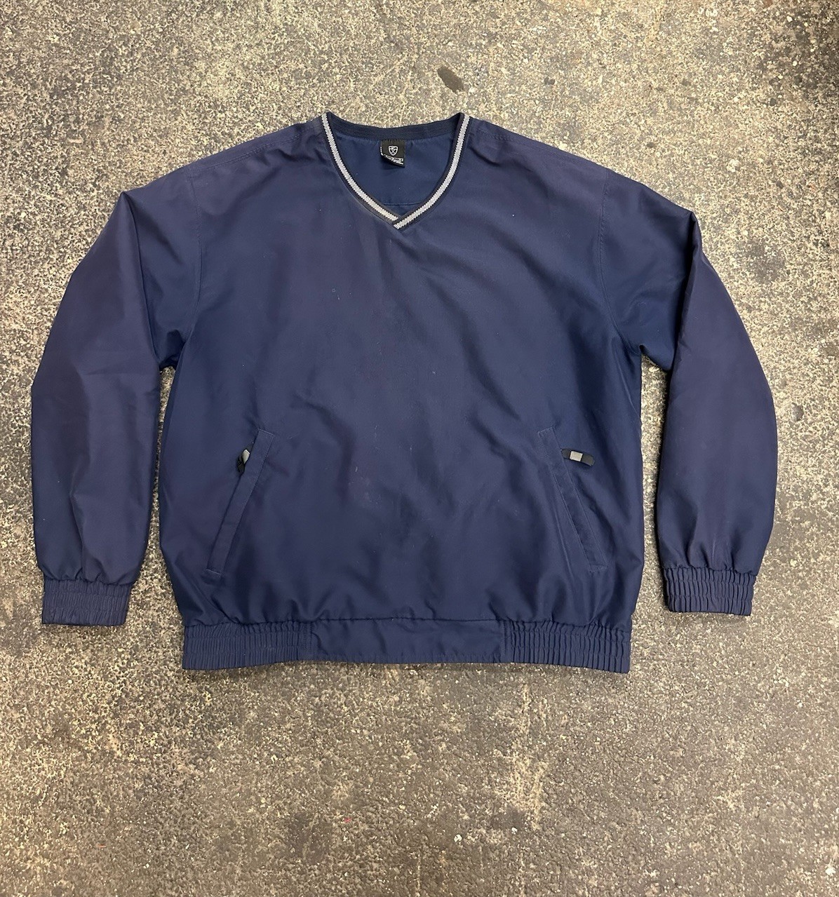 SACAI X NIKE Nike Golf Giacca a Vento Scollo V Pullover Blu Vintage Uomo Large