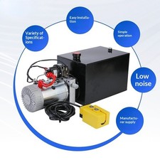 12V Electric Remote-Controlled Lift Power Hydraulic Unit Oil Pump, Single-Acting