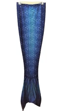 Sun Tails Siren BLUE LAGOON Mermaid Tail silicone tip Monofin for swimming  NWOT