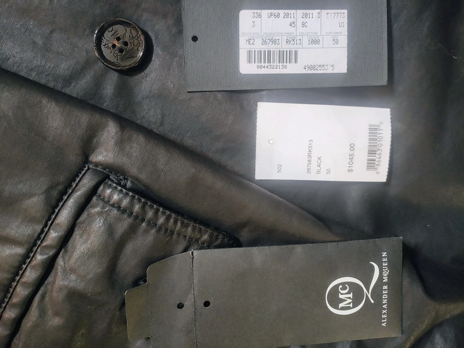 Alexander McQueen Men Jacket Winter Coat - product detail image 4